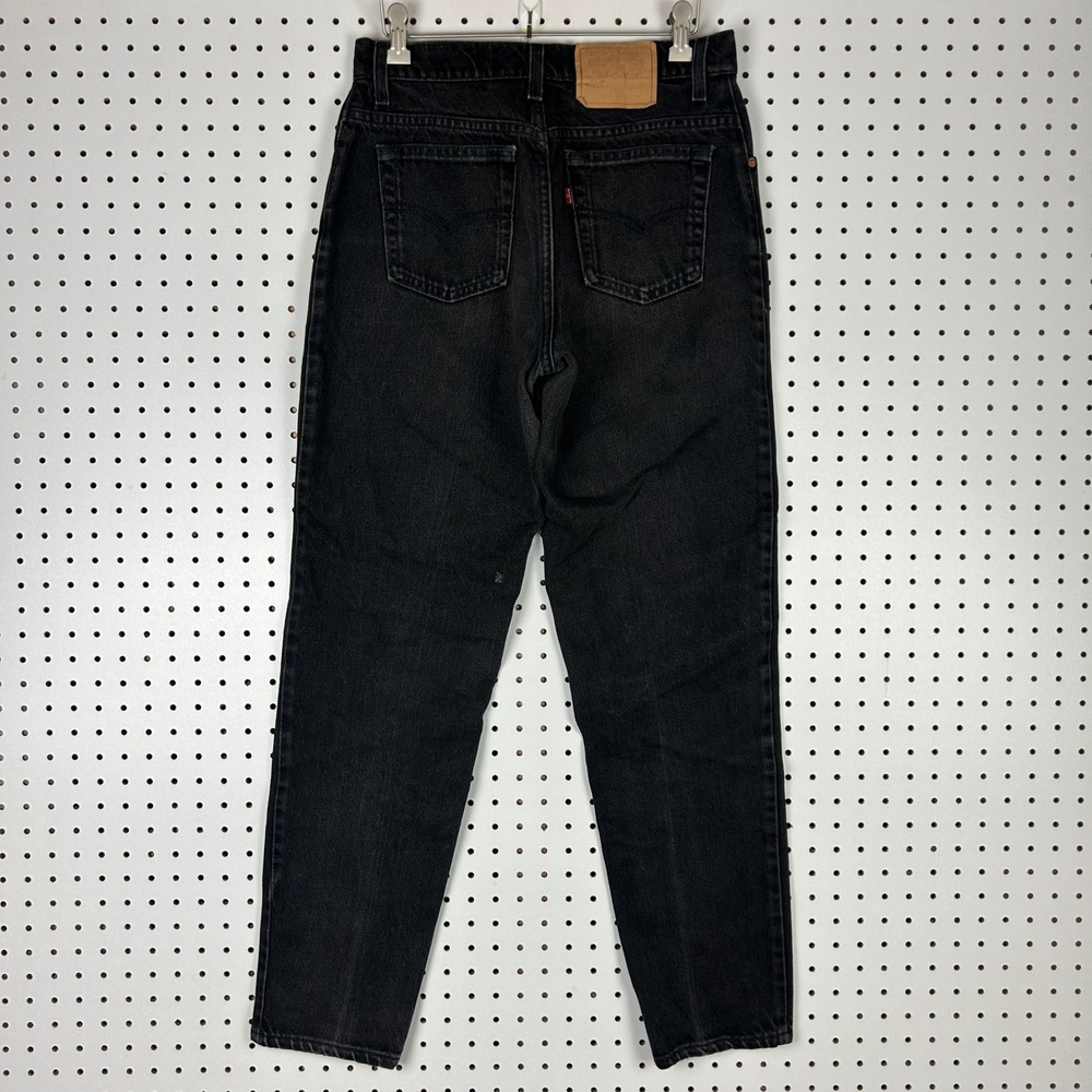 Levis Relaxed Fit Tapered Leg Black Denim Jeans Size 11 30x31 High Rise Made USA